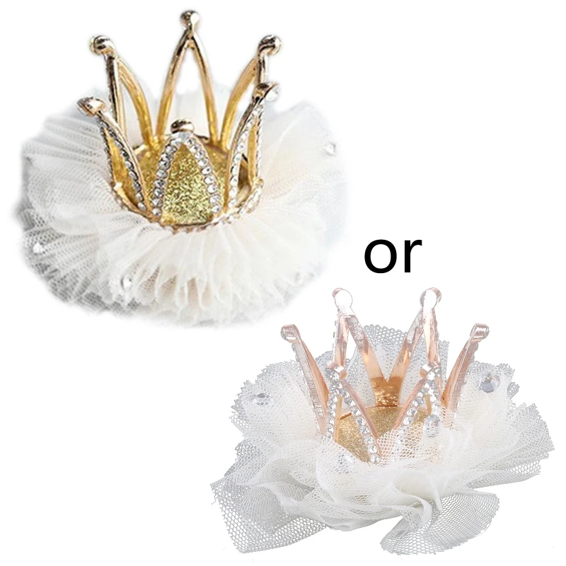 

Glistening Crown Hair Clip Laces Hair Barrettes for Creative Princess Hair Snap Clips Chic Barrettes Hairstyle Accessori