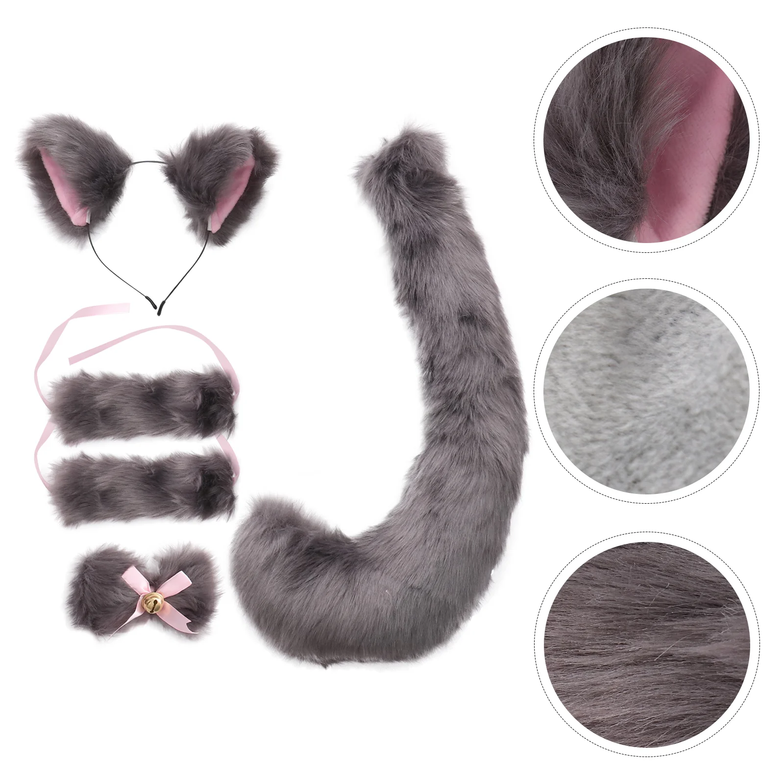 Костюм с лисьими ушками и хвостом принадлежности для косплея лисий хвост