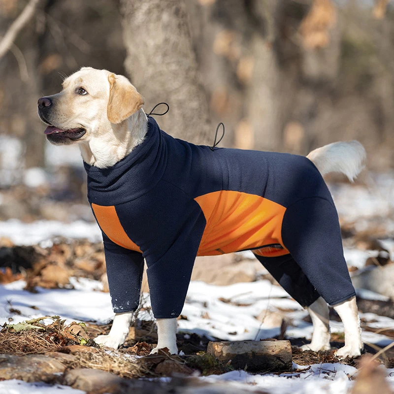

Winter Windproof Turtleneck Big Dog Jumpsuit Puppy Fleece Overalls Pet Clothes Chihuahua Outfits French Bulldog Labrador Costume