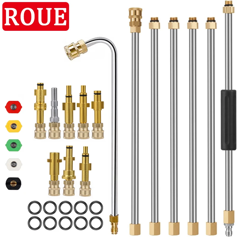 Cleaning Tool Pressure Washer Extension Wands Roof Cleaner Nozzle Replacement Ring for Karcher Parkside Nilfisk Lavor Bosch