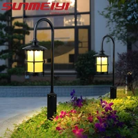 nordic garden outdoor lighting led ip54 waterproof lawn lamps for landscape pathway courtyard street curved pole pillar lighting