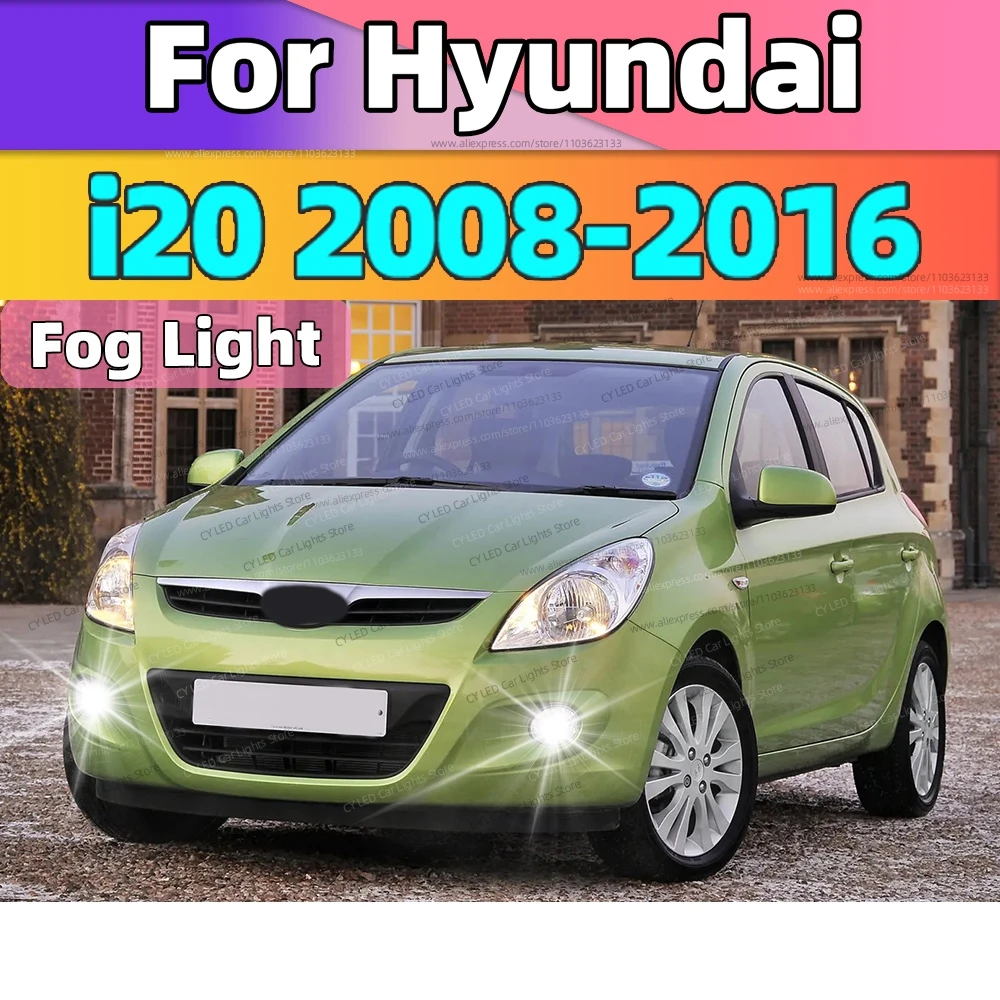 

2 шт. светодиодные передние противотуманные фары Canbus, автомобильные фары для Hyundai i20 2008 2009 2010 2011 2012 2013 2014 2015 2016, автоаксессуары