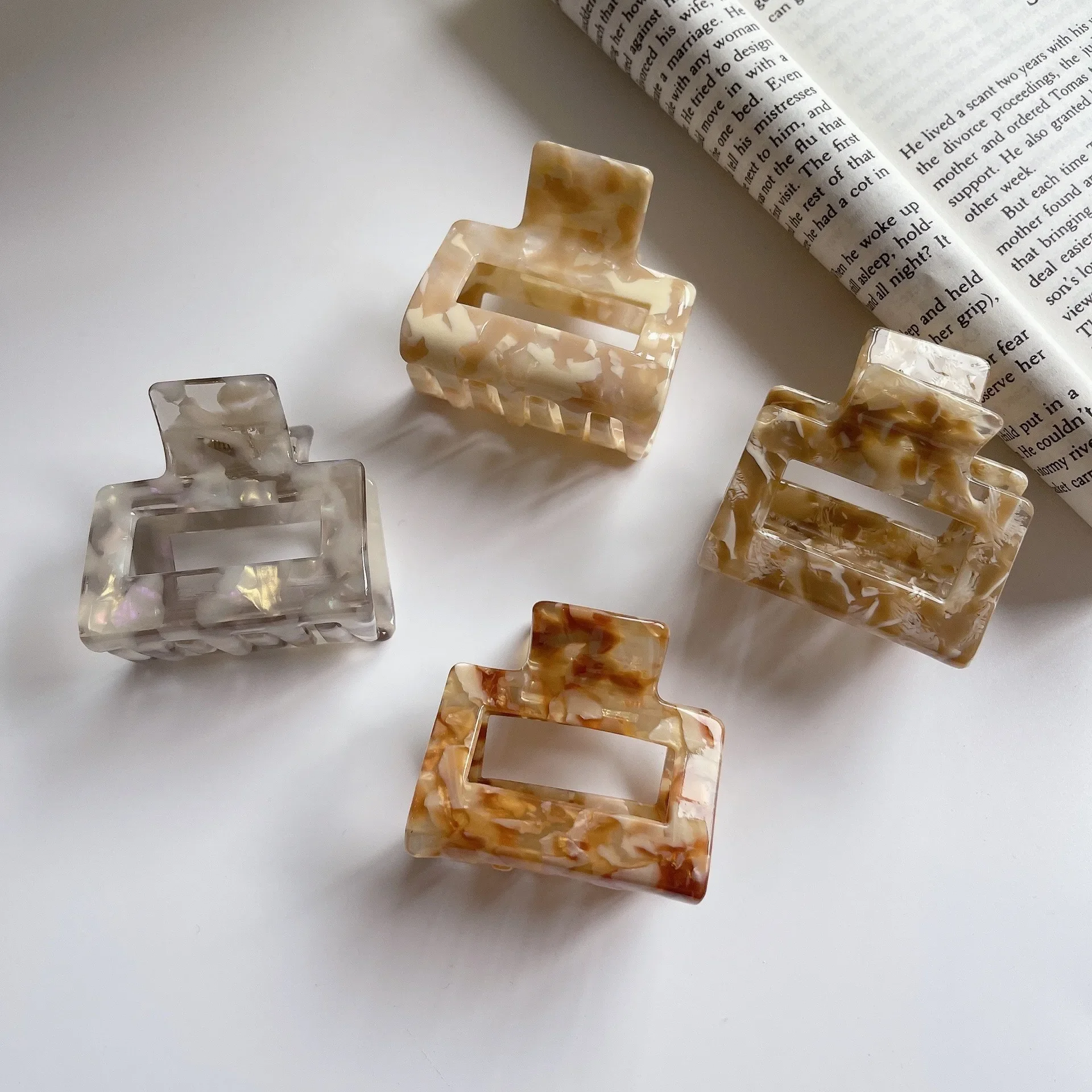 Корейский стиль девичий темперамент зажим для волос ацетатные когти