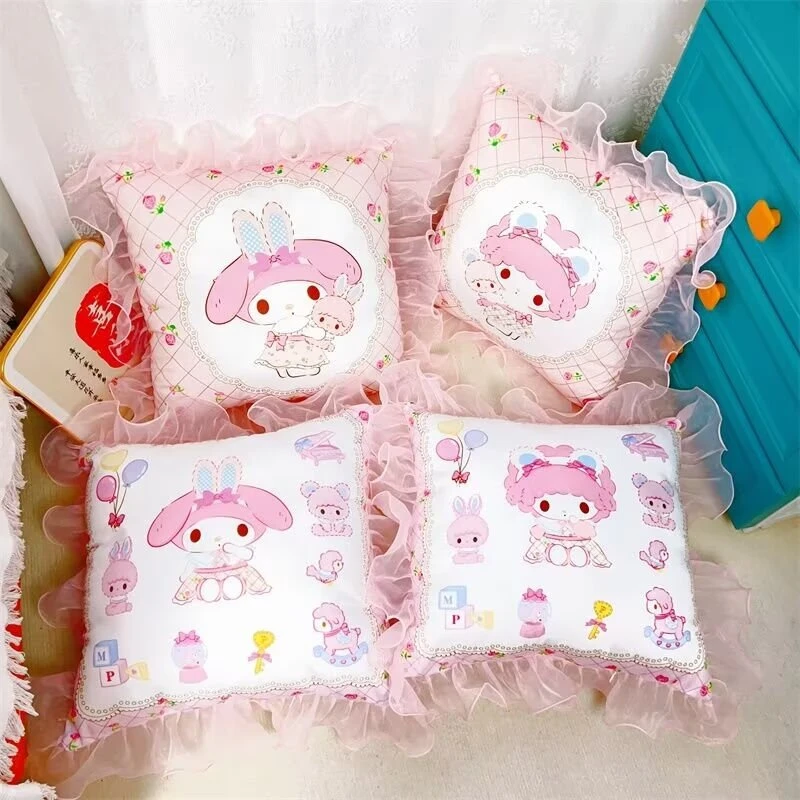 Симпатичная кружевная Подушка My Melody в японском стиле с принтом
