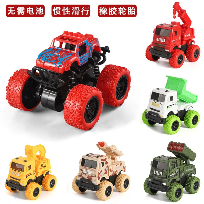 

Children's toy boy inertia 4WD off-road Stunt Car excavator toy car