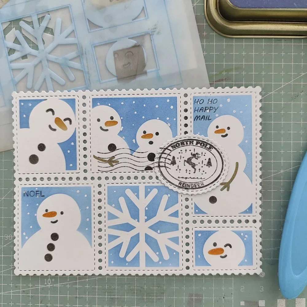 Пряничные почтовые расходы коллаж трафарет и прозрачный штамп для