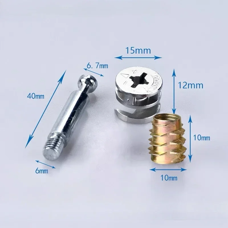 Наборы мебельных боковых соединительных креплений кулачковый фитинг штифт с