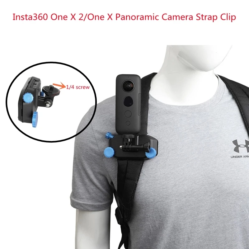 

Крепление-зажим для рюкзака для панорамной камеры Insta360 X3/One X2 s Зажим для ремня Держатель для ремня Yi 4K Аксессуары для экшн-камеры Mijia