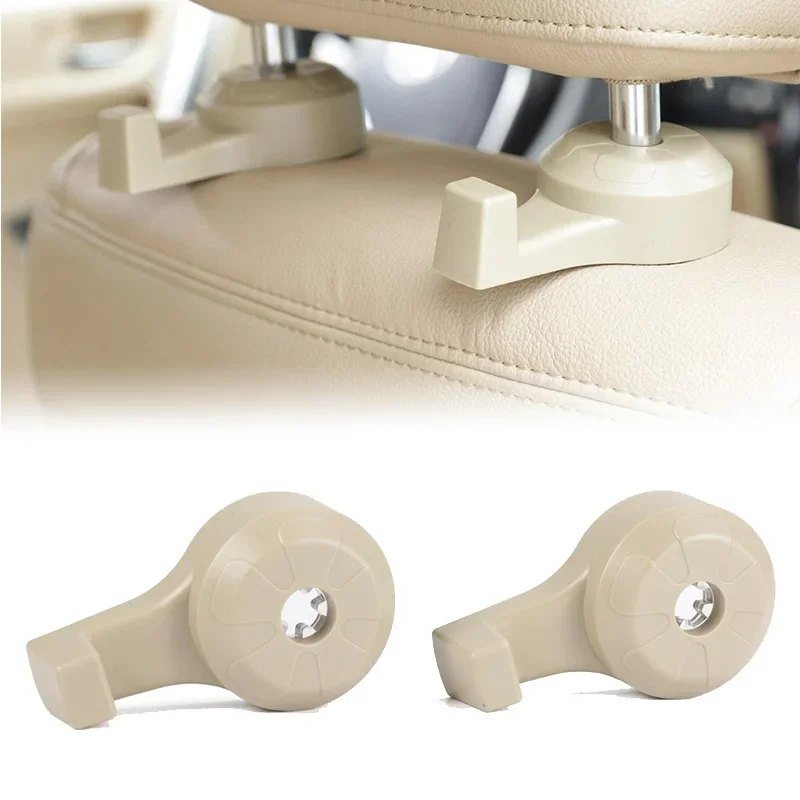 

Крючки для подголовника спинки автомобильного сиденья, застежка и зажим из АБС-пластика, аксессуары для интерьера для сумок, зонтов, грузовой органайзер, вешалки, бежевый