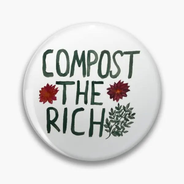 

Compost The Rich Customizable Soft Button Pin Badge Clothes Brooch Decor Collar Metal Gift Cartoon Hat Cute Jewelry Women