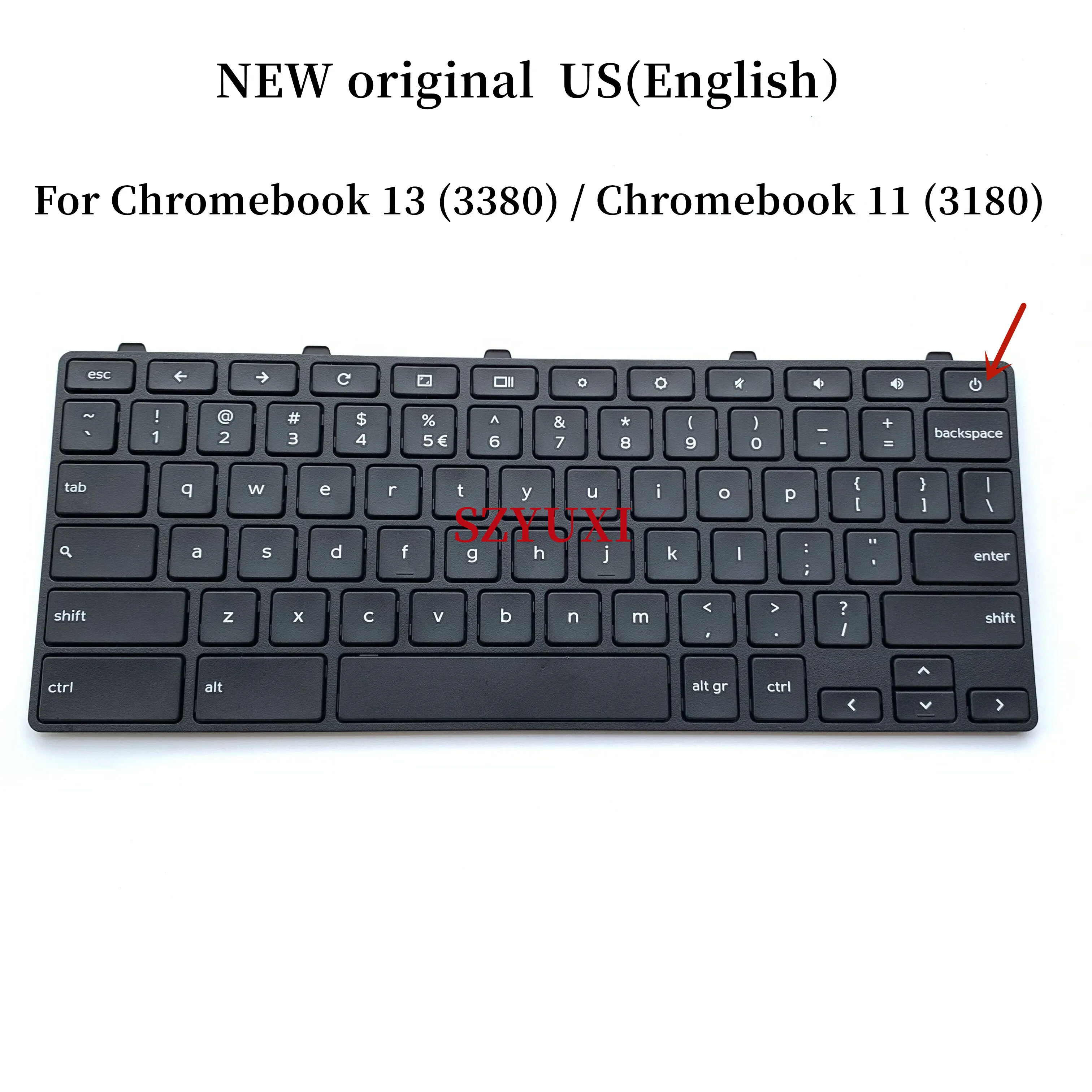 

New US Intl For Dell Chromebook 13 3380 Chromebook 11 3180 Laptop Keyboard TXT30