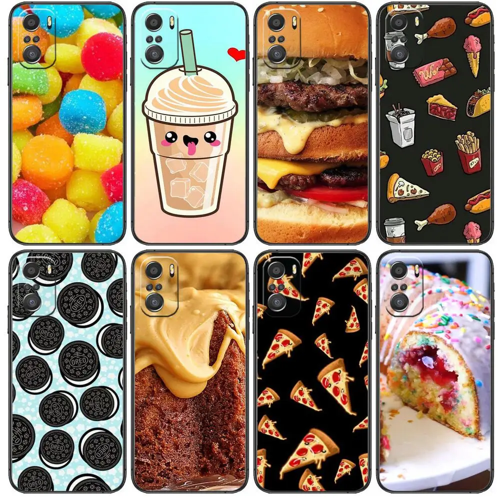 

HD-Only food can not live up to Phone Case For xiaomi redmi 11 Lite pro Ultra 10 9 8 MIX 4 FOLD 10T Black Cover Silicone Back Pr