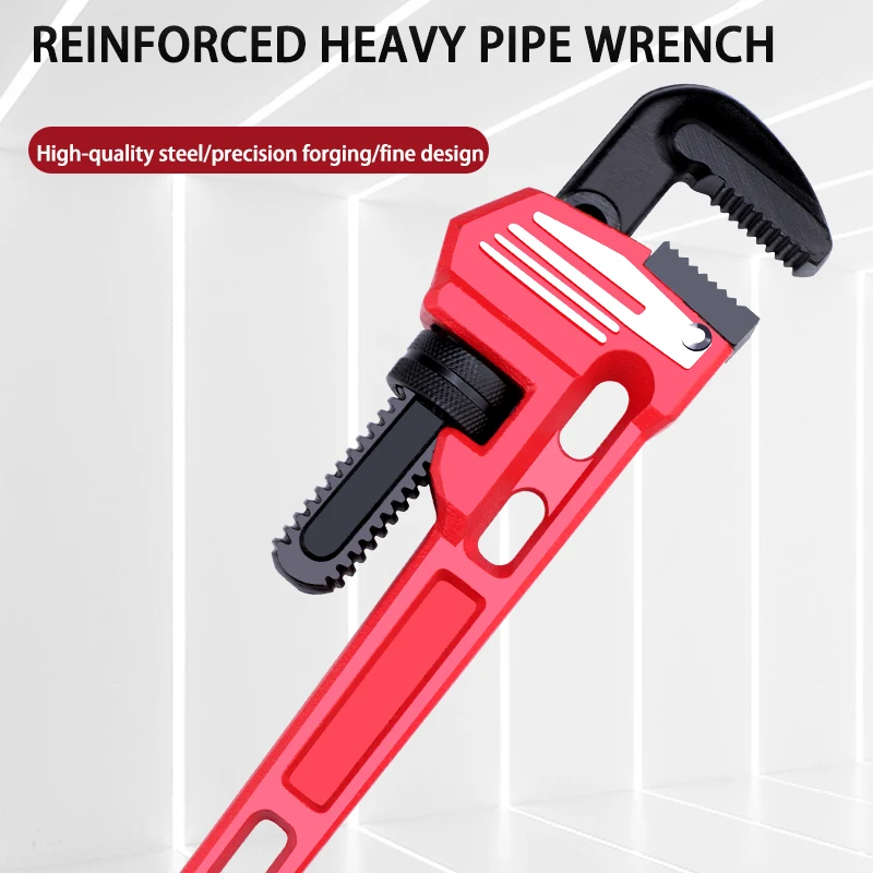 

8/10/12/14 Inch Pipe Wrench Industrial Heavy Duty Pipe Pliers Adjustable Anti-Corrosion Rust and Plumbing Wrench Repair Tools