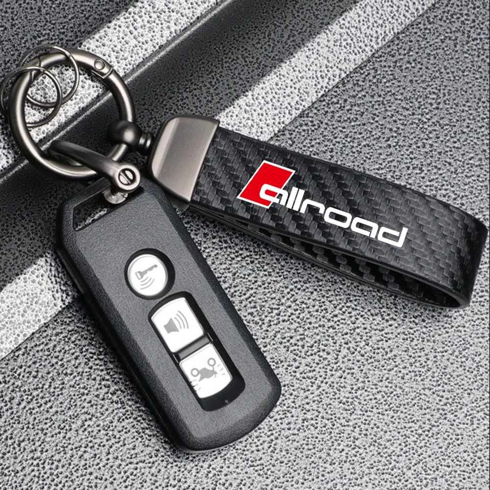 

Leather Carbon Fiber Texture Key Rings Car Keychain Horseshoe Buckle Jewelry for Audi Allroad A3 b5 b6 b7 b8 c5 c6 A4 A5 A6 A7