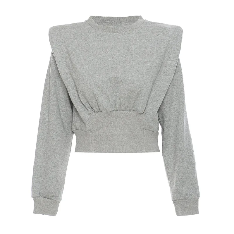 

SuperAen 2022 Spring Summer Short Full O Neck Solid Casual Sweater Coat Women Tops