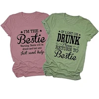 women if lost or drunk please return to bestie matching t shirt funny drinking graphic tee tops gifts for best gifts and sisters