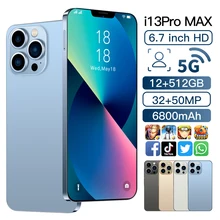 Phone I13 Pro max Dual SIM 6.7Inch 5600Mah 512G Deca Core Global Version unlocked Celular Android Mobile Phones 5G Smartphone