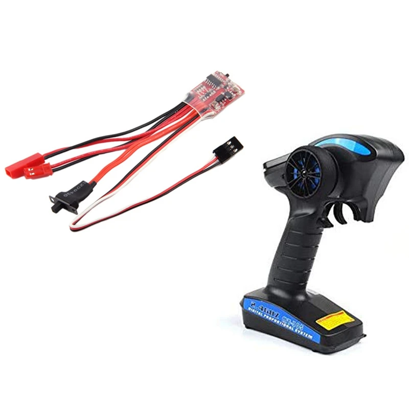 

1Pcs Mt-305 2.4Ghz 3Ch Remote Control Rc Transmitter With Receiver & 1Pcs Rc Esc 20A Brushed Motor Speed Controller