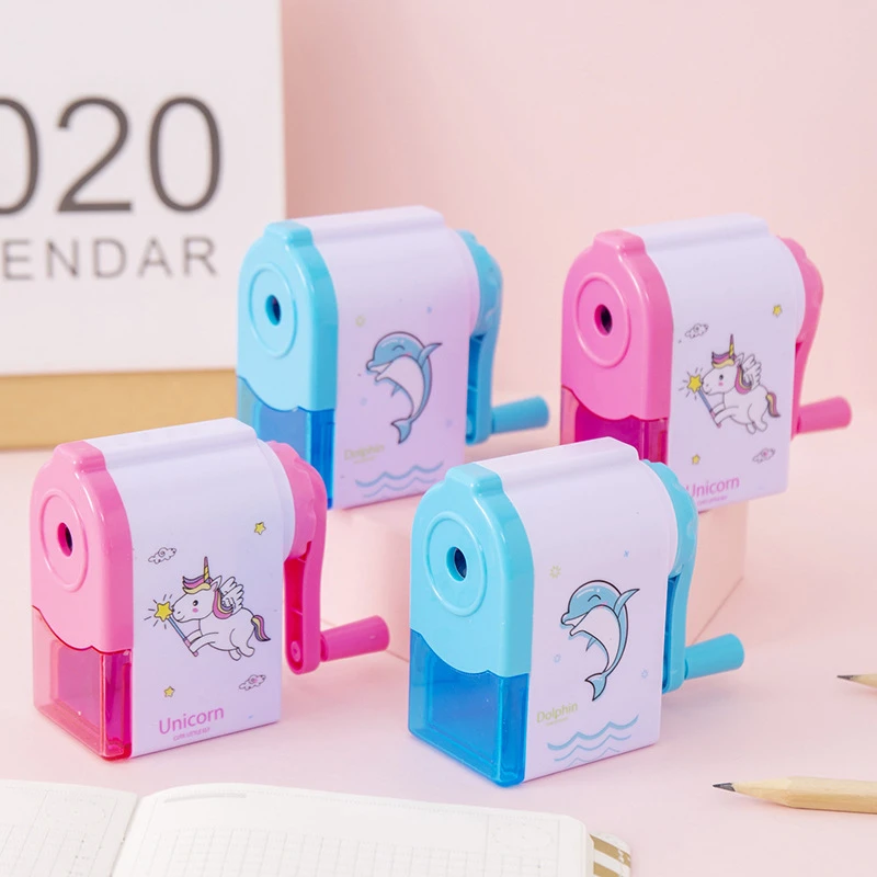 1 Pcs Cute Unicorn Dolphin Mechanical Sharpener for Pencil School Office Supplies Creative Stationery Back To School
