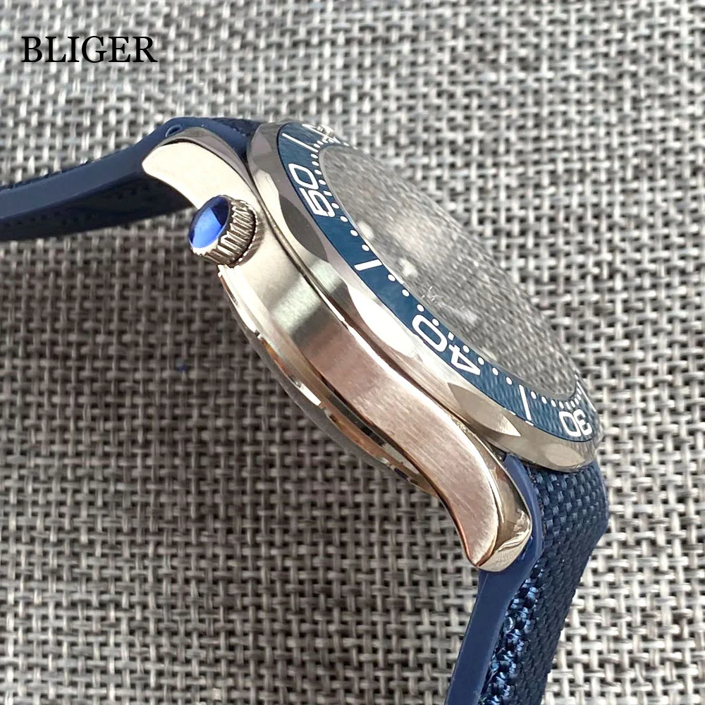 Цена Роскошный механический мужской браслет BLIGER 41 мм, модель NH35A MIYOTA PT5000, мужской браслет из стали T, керамический браслет с функцией даты