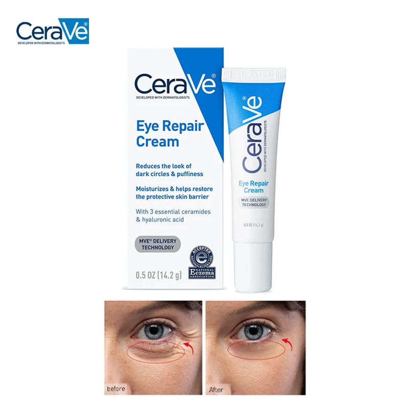

14ml Cerave Eye Cream Repair Skin Barrier For Dark Circles Under Eyes Puffiness Moisturizing Whitening Anti-Fine Lines Eye Care