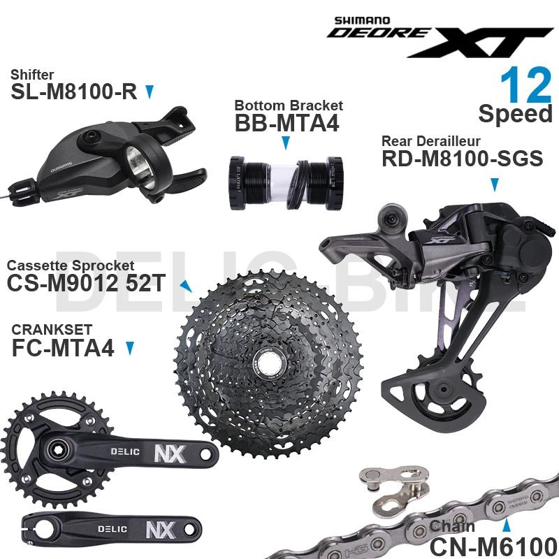 SHIMANO DEORE XT M8100 12 скоростной групсет с переключателем передач задний переключатель