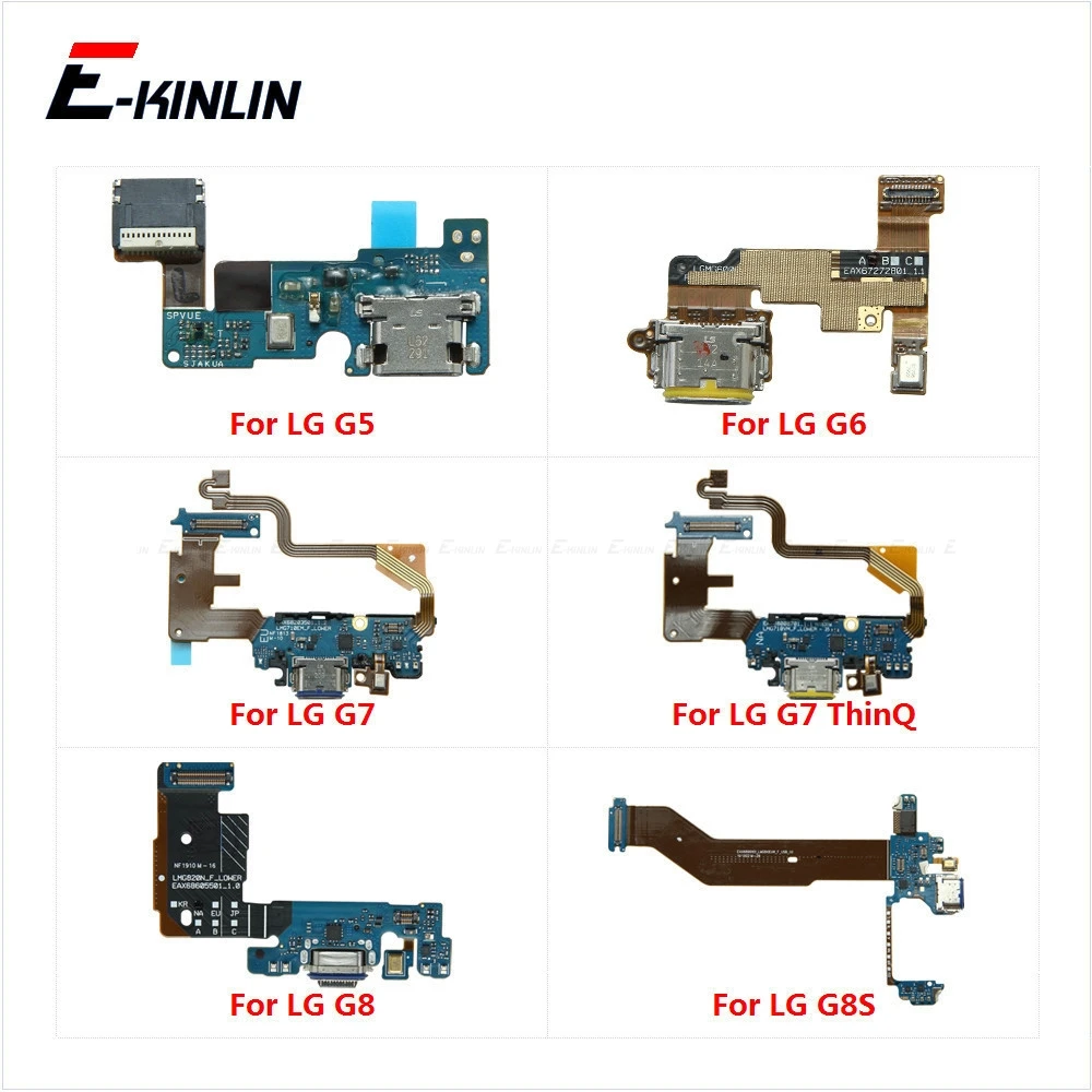 

USB Charging Dock Port Board With Microphone Charger Flex Cable For LG G5 G6 Plus G7 G8 G8X G8S ThinQ