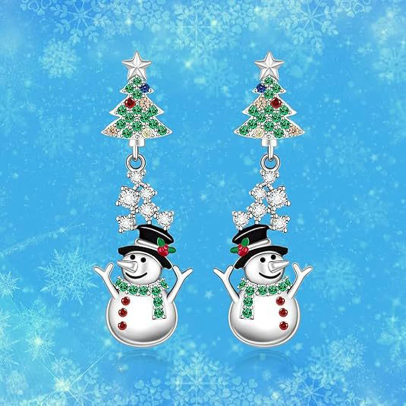 Модные рождественские серьги-гвоздики в виде пингвина для женщин изящная