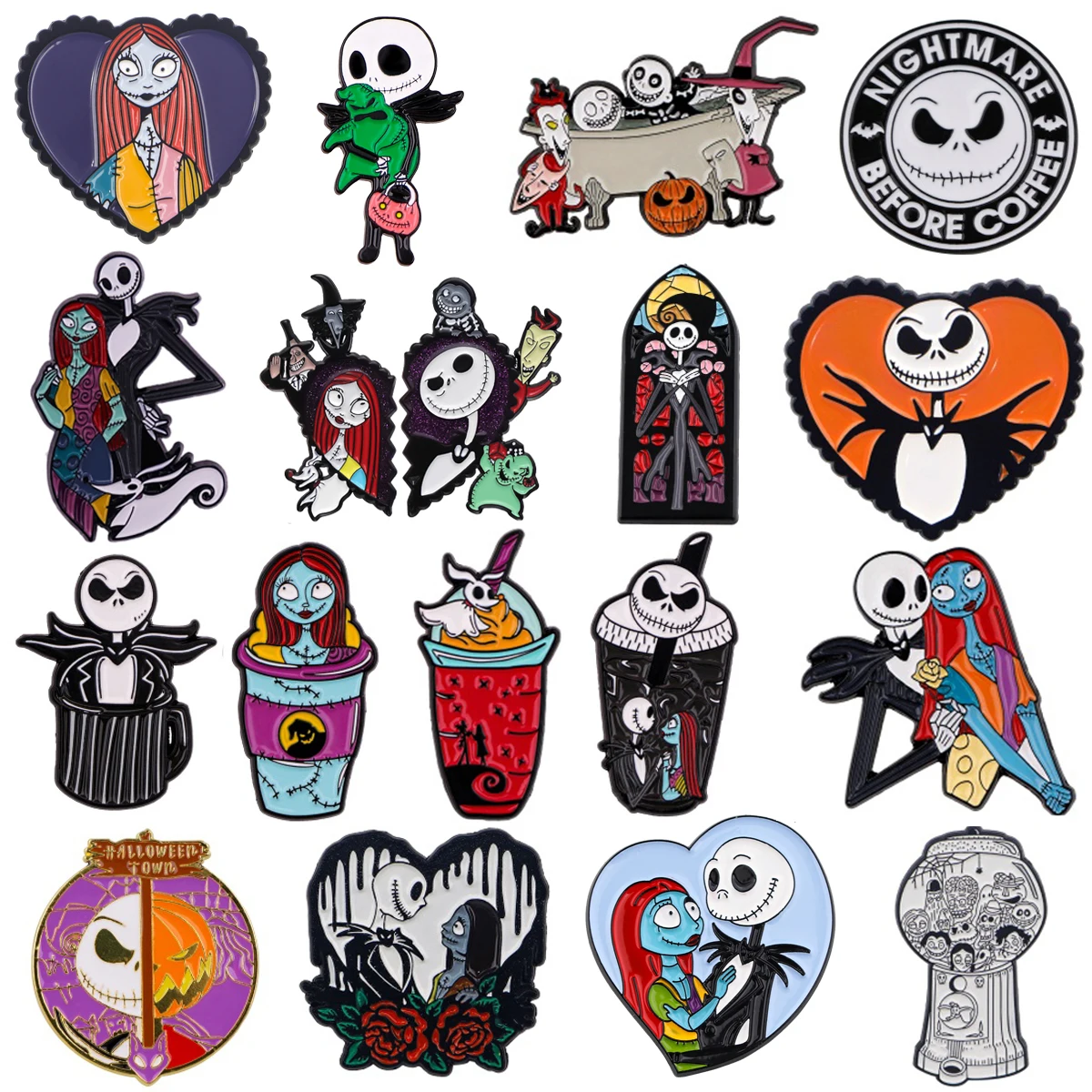 Рождественские эмалированные булавки броши из фильмов для женщин значки на