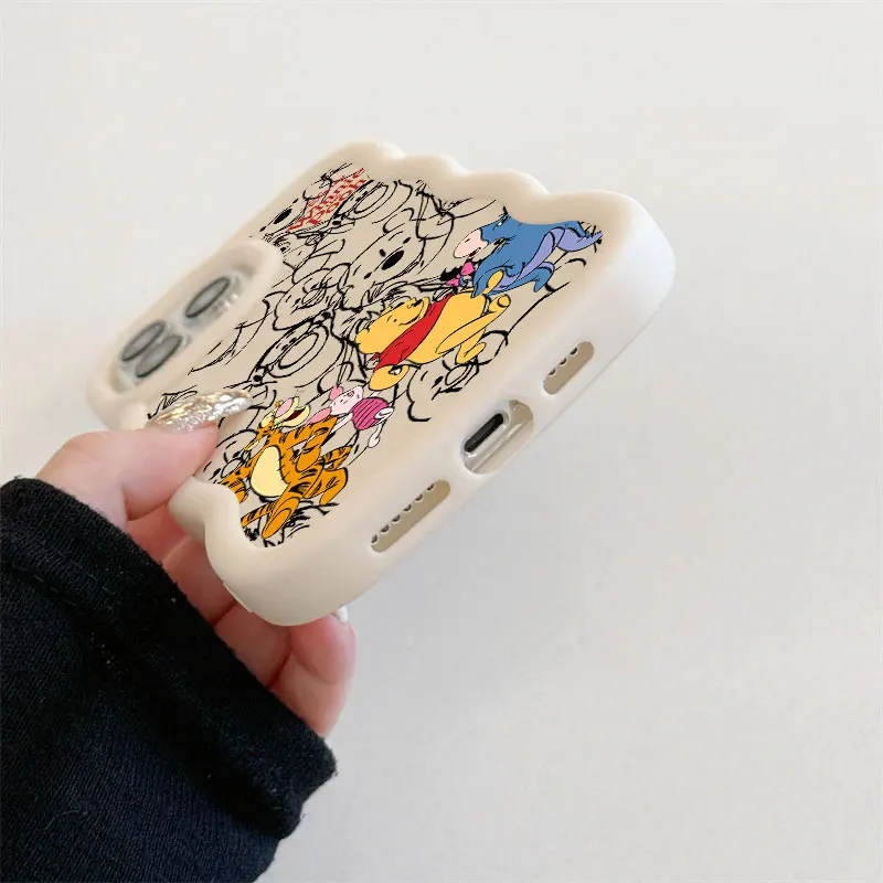 Фото Чехол для телефона Disney Winnie The Pooh Candy Color для iPhone 17 16 15 14 Plus 11 Pro Max 13 12 Mini Air 17E 16E с волнистым краем, мягкий чехол №5