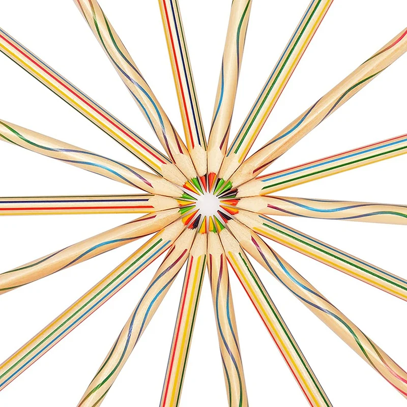 

30 Pieces Rainbow Colored Pencils For Kids, 4-In-1 Color Pencils, Rainbow Pencil For Kids, Multi Colored Pencil,Pencils