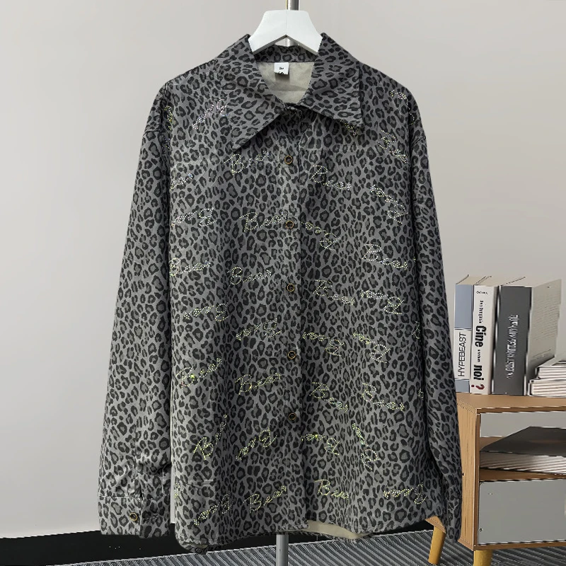 KBQ Camoufalge шикарные рубашки с принтом для женщин однобортные свободные блузки