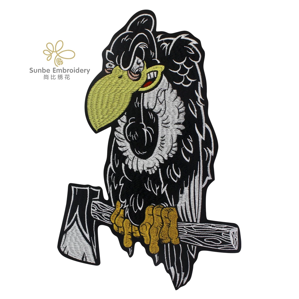

5 pieces Eagle Patches Biker Trendy Patch Embroidered Applique Iron on Patches for Motoclub Jacket, Large Patch, Back patch