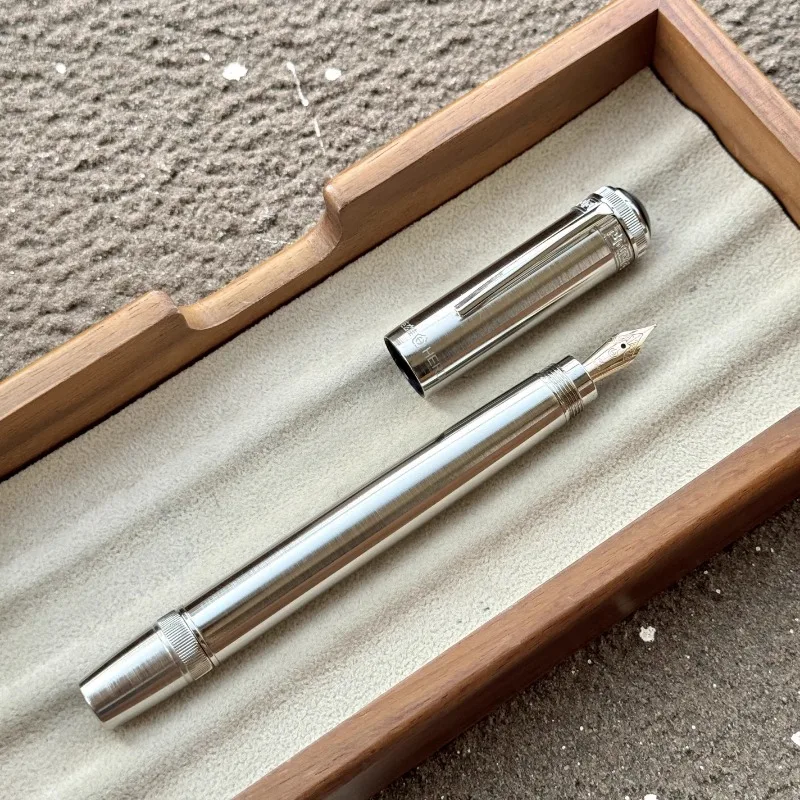 HERO H718 Золото 10K Поршневая перьевая ручка из нержавеющей стали F 0 5 мм с