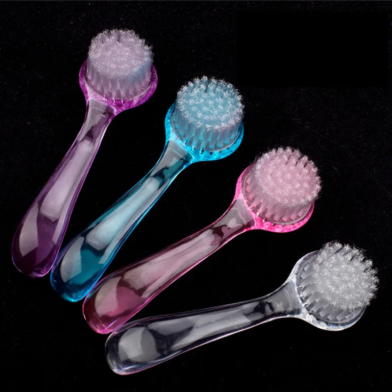 

3pcs Nail Art Brushes Dust Cleaning Round Head Makeup Accessories Multifuction Manicure Cleansing Tool Clean Brush with Cover