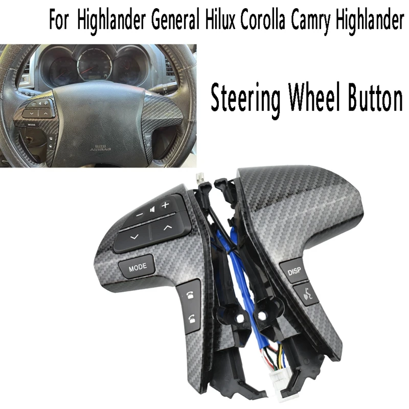 

Кнопка рулевого колеса, Bluetooth-переключатель управления аудиосигналом телефона для Toyota Highlander General Hilux Corolla Camry Highlander