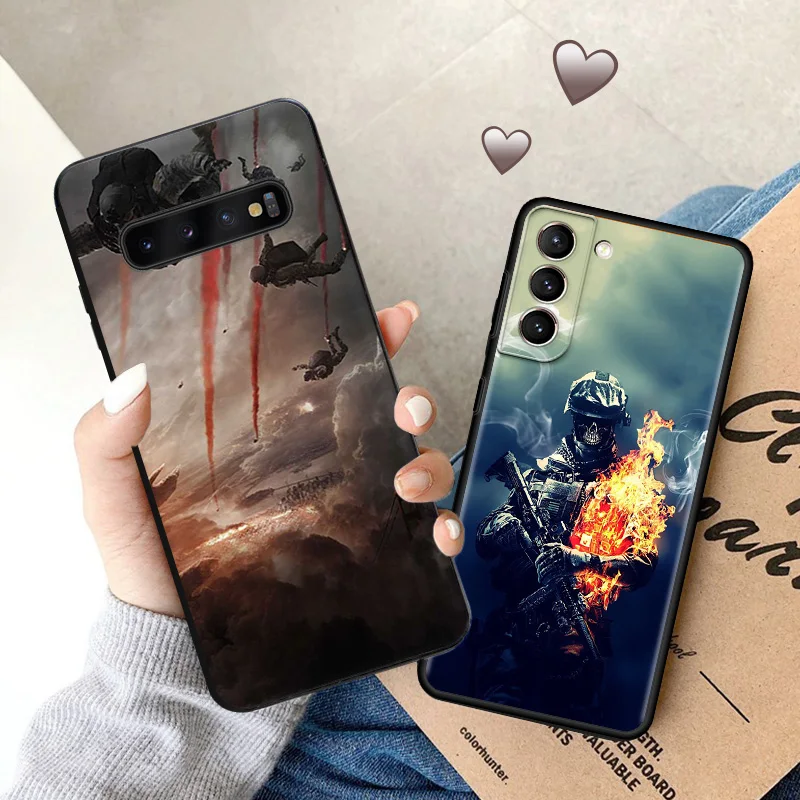 Чехлы для Samsung S24 Galaxy S21 FE S22 S23 Ultra 5G S20 Plus S10 Lite армейский солдат мощный роскошный