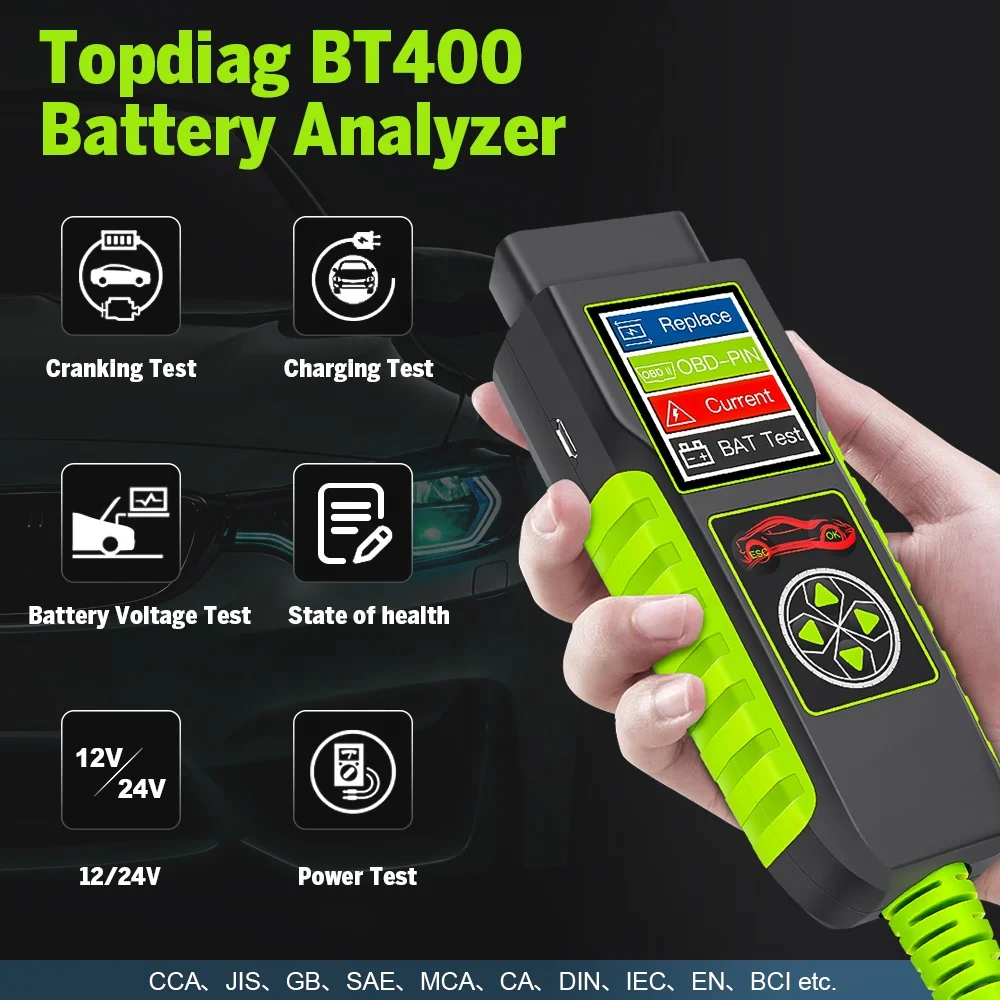Topdiag BT400 4 в 1 Автомобильный Электрический тестер цепи Замена OBD2 напряжение