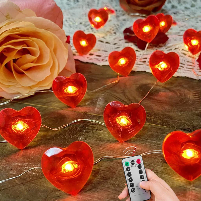 

Светодиодная гирсветильник в виде красного сердца, 3/6 м