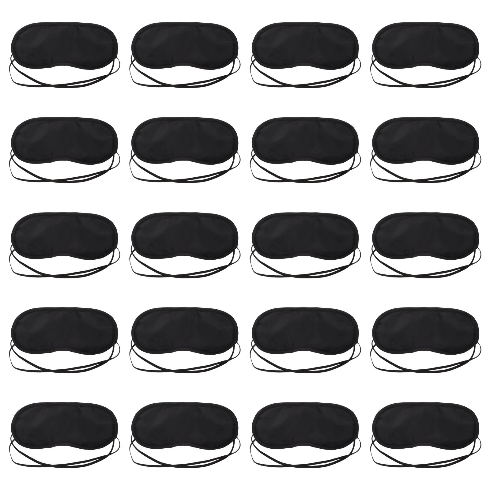

20 Pcs Sleep Mask Face Black Sleeping Elastic Eye Shading Cover Shadow Non-woven Fabric Miss Polyester