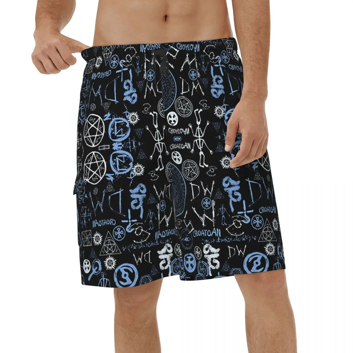 

Supernatural Symbols Shorts Summer Men's Swimwear New Male Beach Board Shorts