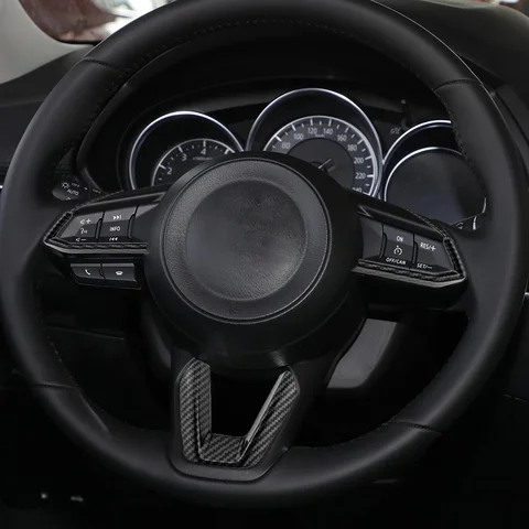 Для Mazda 3 6 CX3 CX-3 CX-5 CX5 CX8 CX 9 Axela ATENZA 2017 2018 2019 3 шт. наклейка на руль автомобиля с блестками