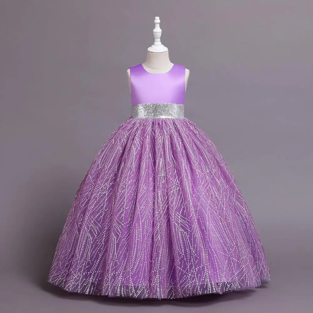 

Flower Sequins Dress for Girls Children Wedding Dresses Kids First Communion Vestidos Teenagers Girl Weddings Evening Robe