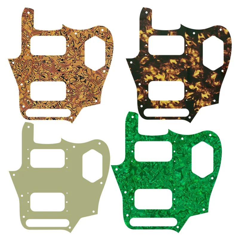 

5pcs Custom Guitar Parts - For US Jaguar HH Humbucker Guitar Pickgurd Cratch Plate, Multicolor Choice