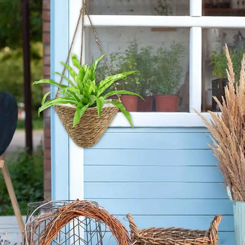 

Hang Plant Pot Portable Plant Hanger Baskets Flower Pots Holder Balcony Hanging Decoration Knotted Lifting Rope Garden Supplies
