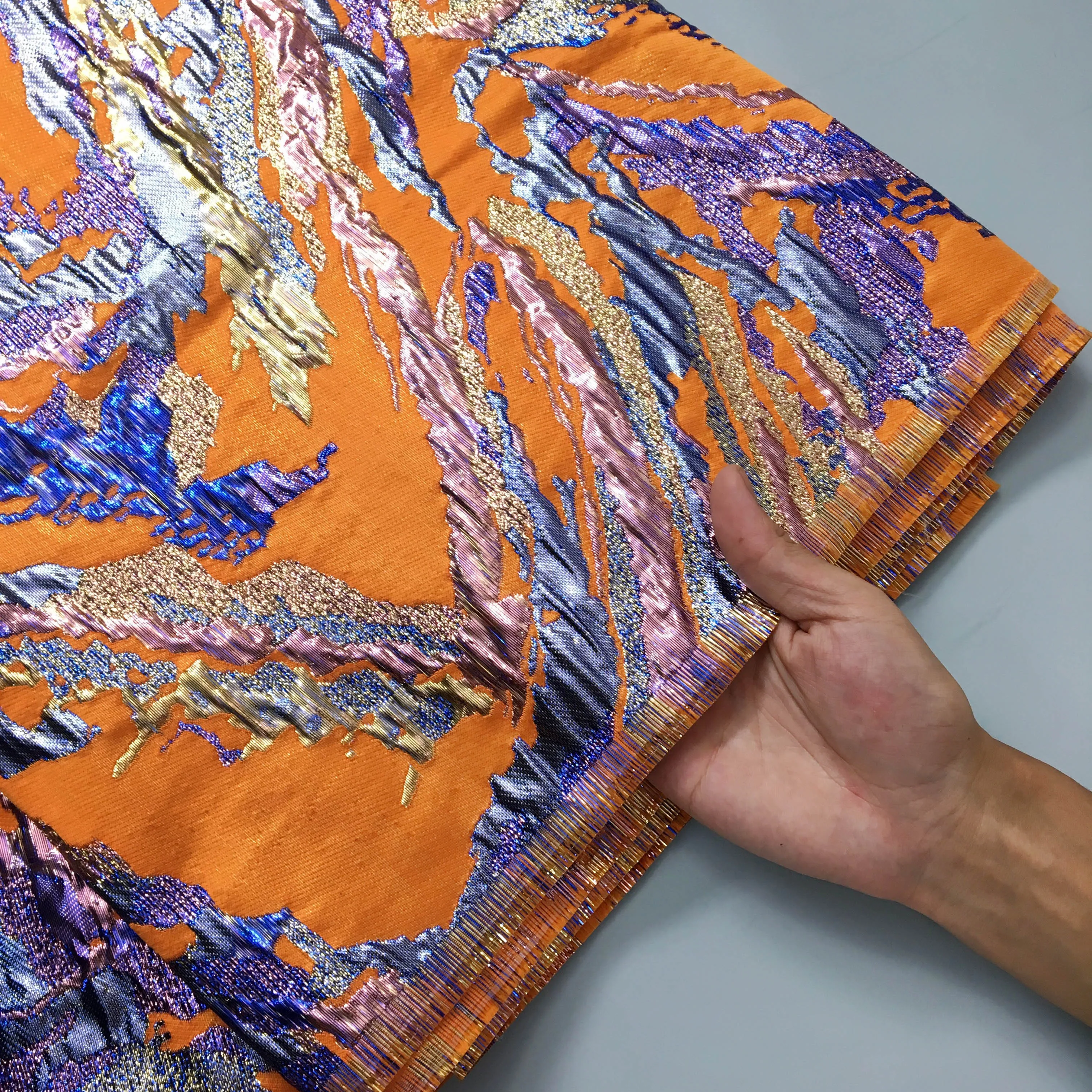 Kalume жаккардовая кружевная ткань Африканский нигерийский Тюль с позолотой 2024