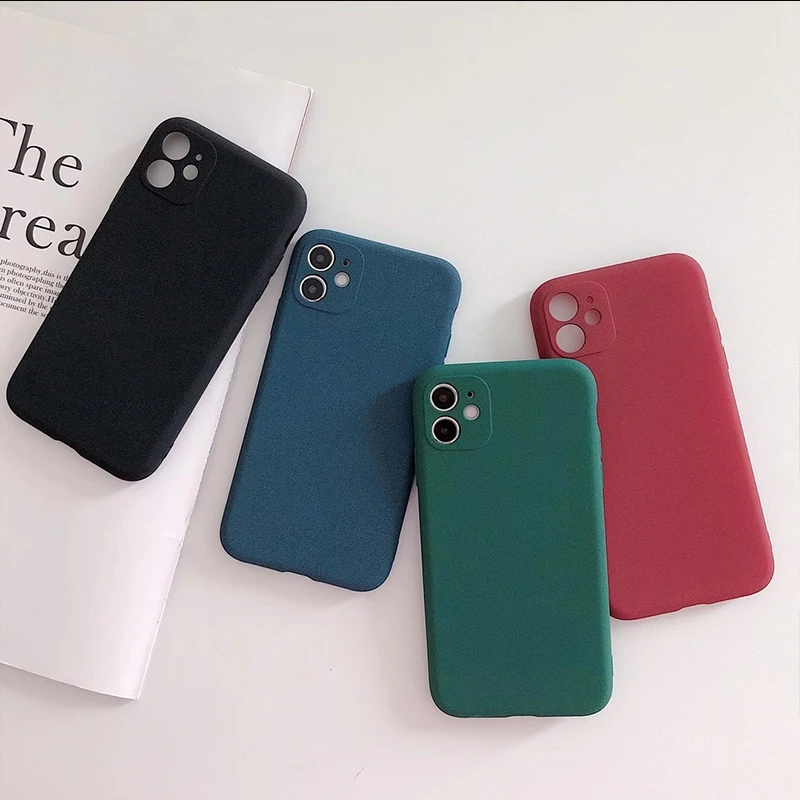 Darkgreen Matte Soft Case for Google Pixel 3A 4 4A 5 5A 6 Pro 4XL 5XL 3XL Lite Ultra Thin Phone Cover Anti-Skid | Мобильные телефоны