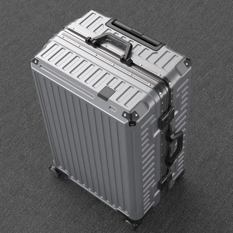 Модный чемодан для деловых мужчин и женщин, Дорожный чемодан с алюминиевой рамкой, бесшумная универсальная безобойма для колес