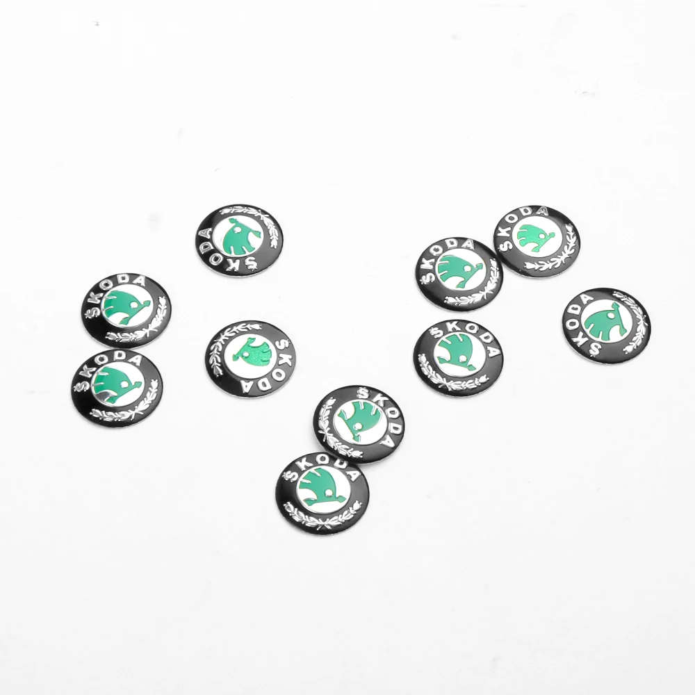 

10/20 шт., наклейка с эмблемой ключа автомобиля, наклейка с логотипом ключа авто управления для Skoda Octavia Fabia Rapid Superb Yeti Enyaq Kodiaq Kamiq Karoq