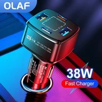 3 1a car charger fast charging 4 usb pd car phone charger adapter for iphone 13 12 xiaomi samsung huawei in car charger